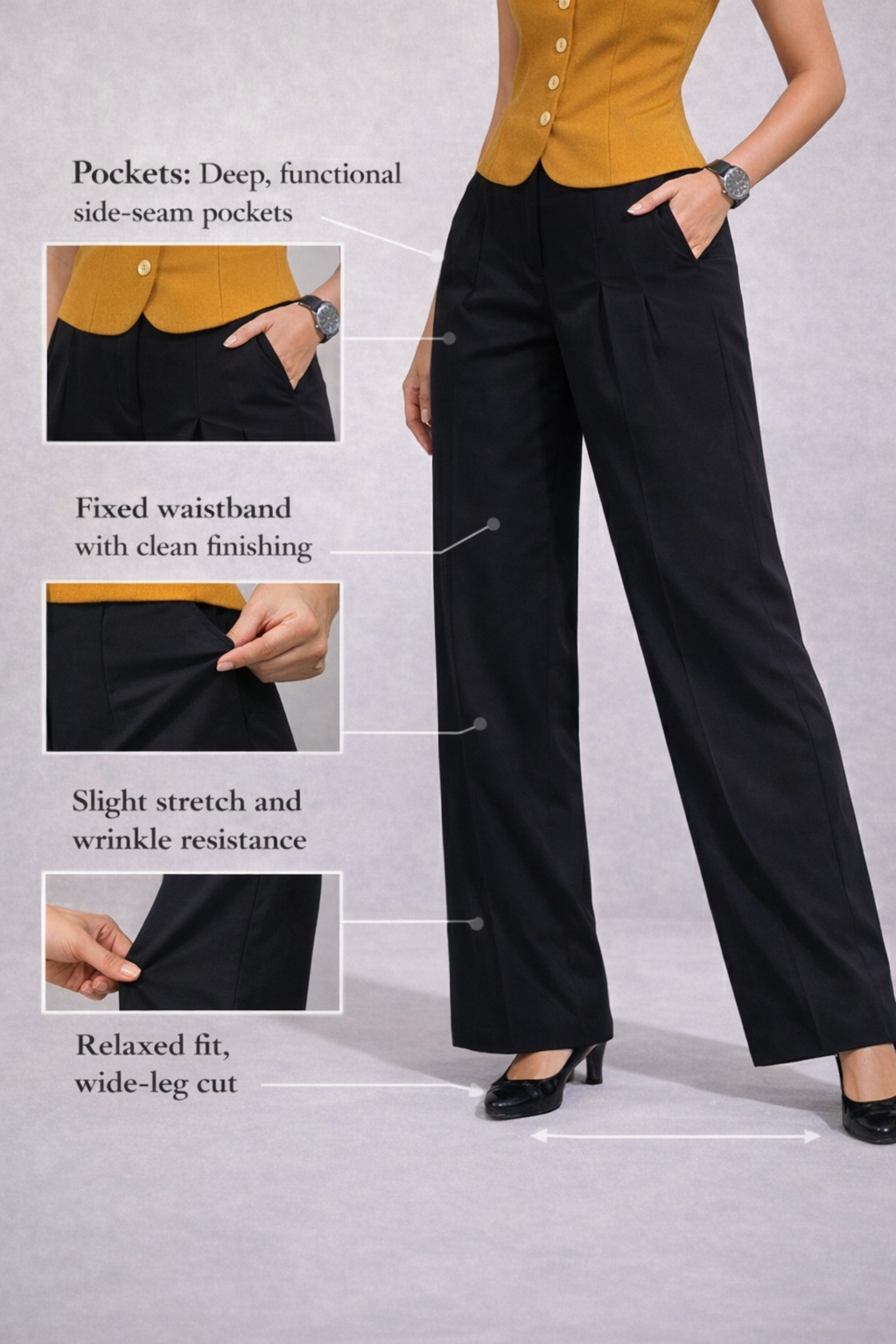 Wide Leg Trousers
