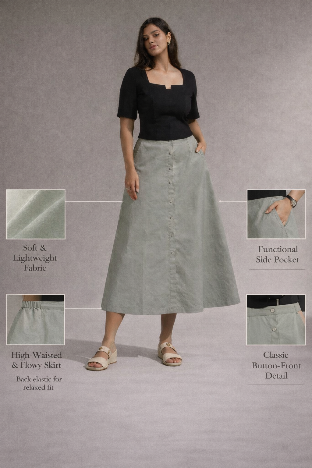 Midi Skirt