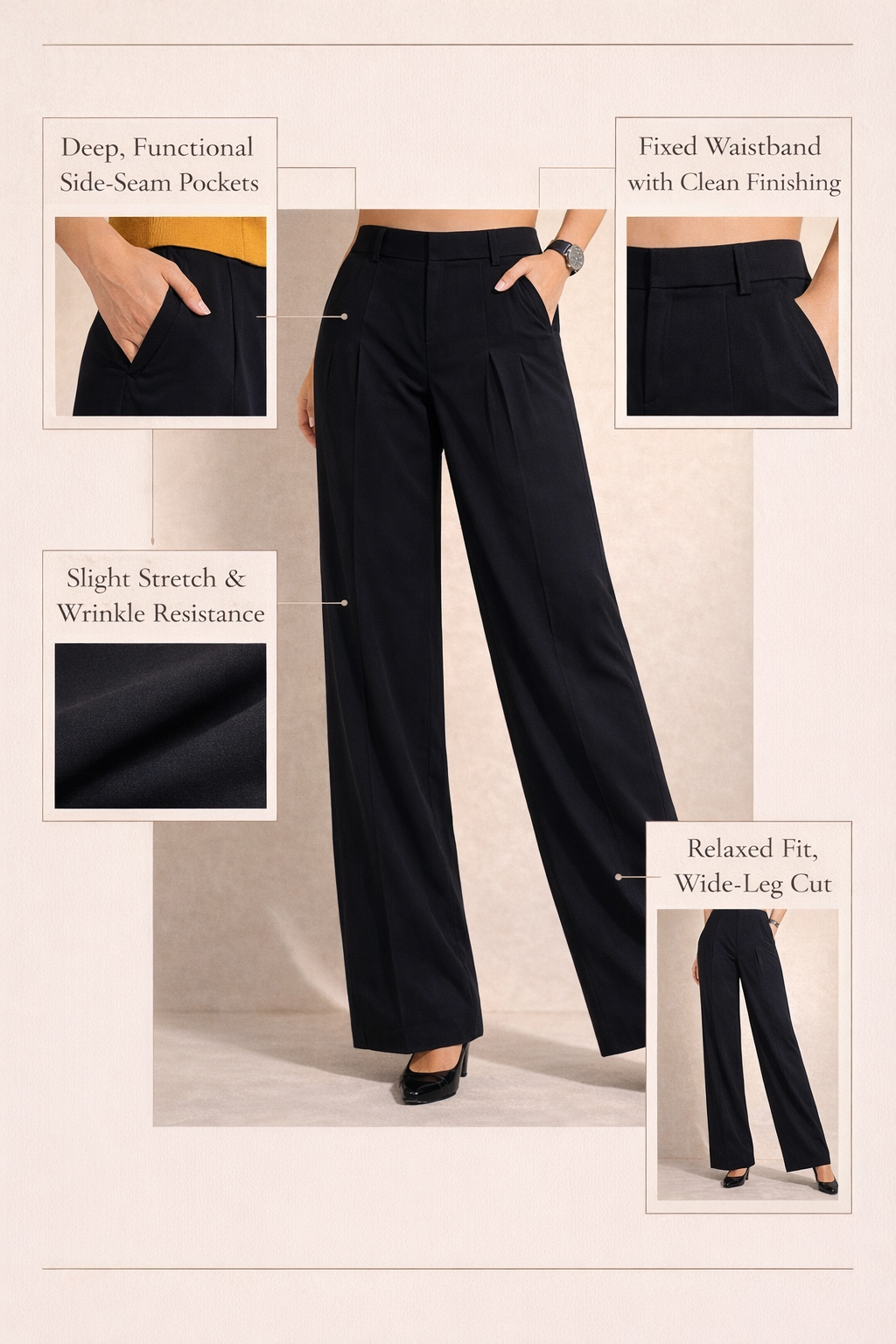Wide Leg Trousers